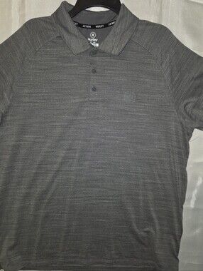 Hurley Charcoal Heather Short-Sleeve Polo. XL
